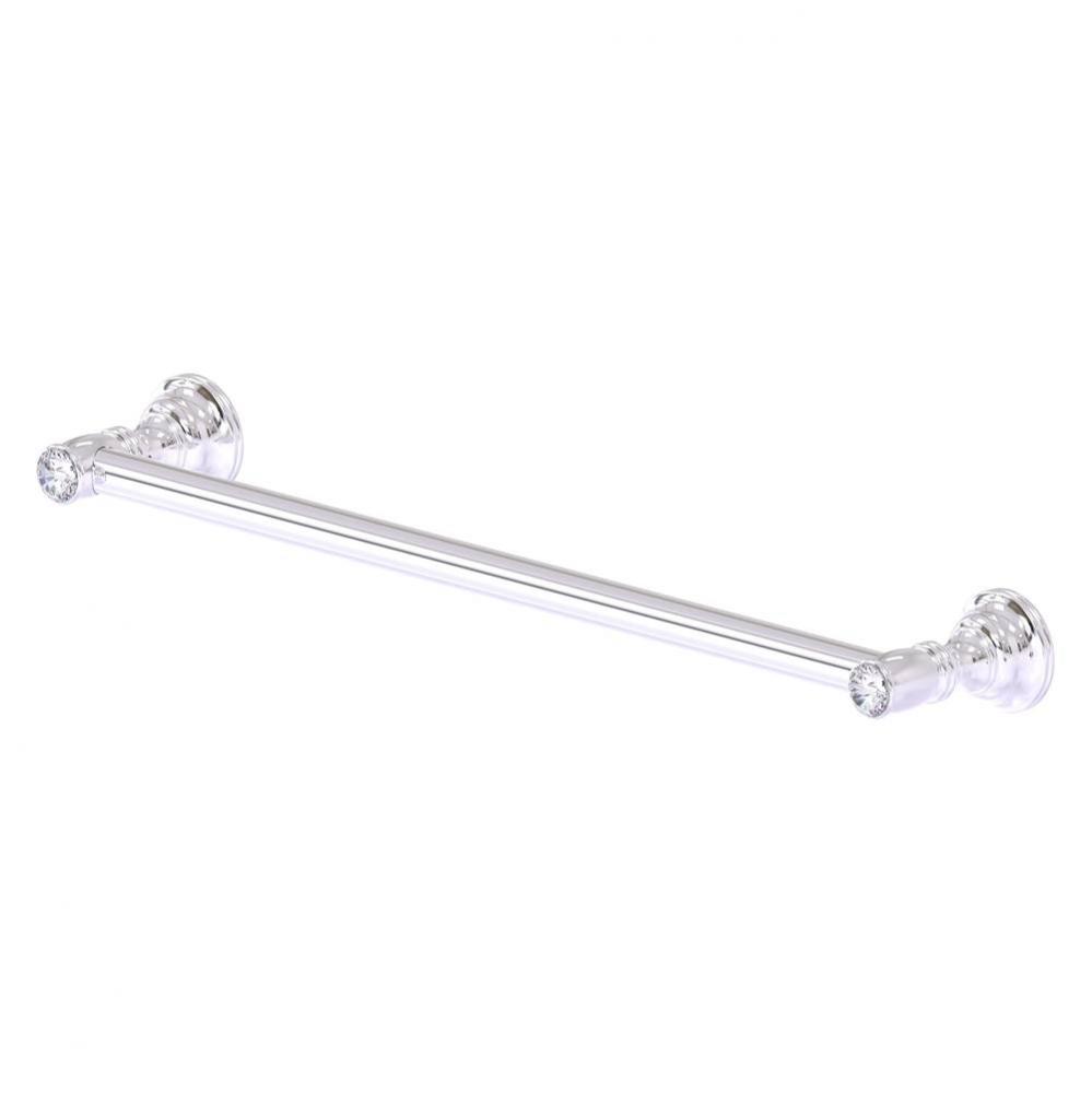 Carolina Crystal Collection 24 Inch Towel Bar - Polished Chrome