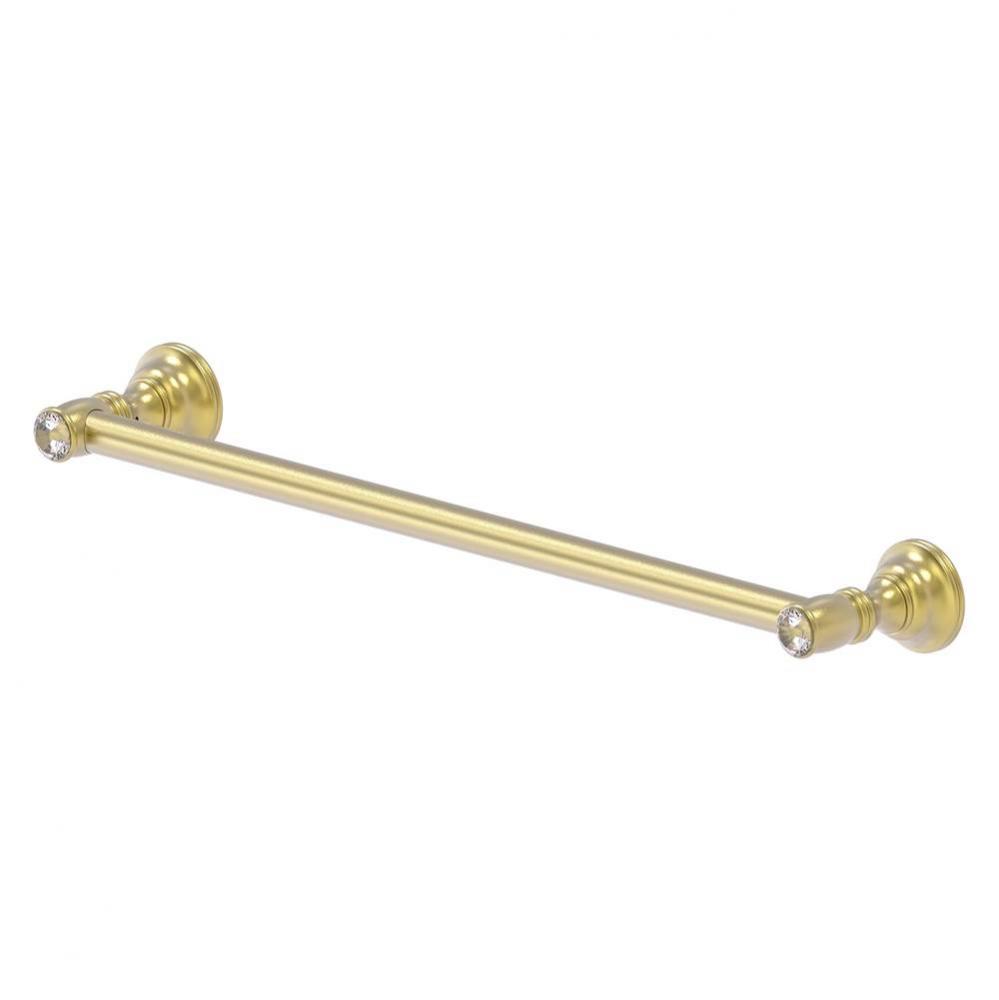 Carolina Crystal Collection 24 Inch Towel Bar - Satin Brass