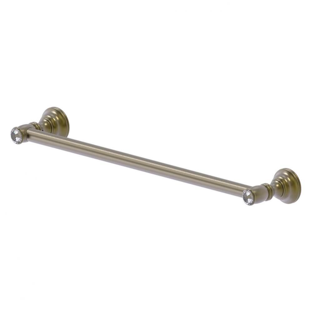 Carolina Crystal Collection 36 Inch Towel Bar - Antique Brass