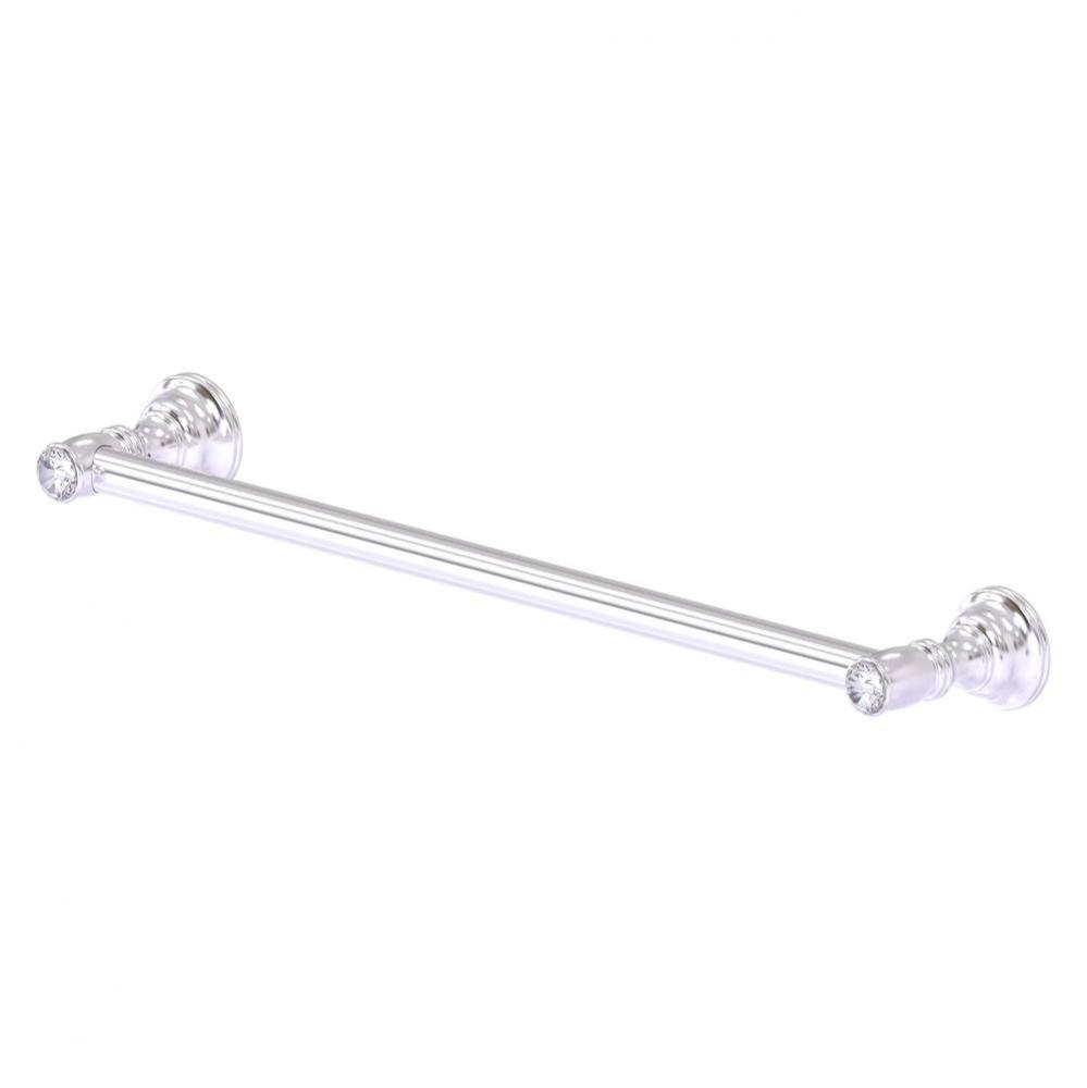 Carolina Crystal Collection 36 Inch Towel Bar - Satin Chrome