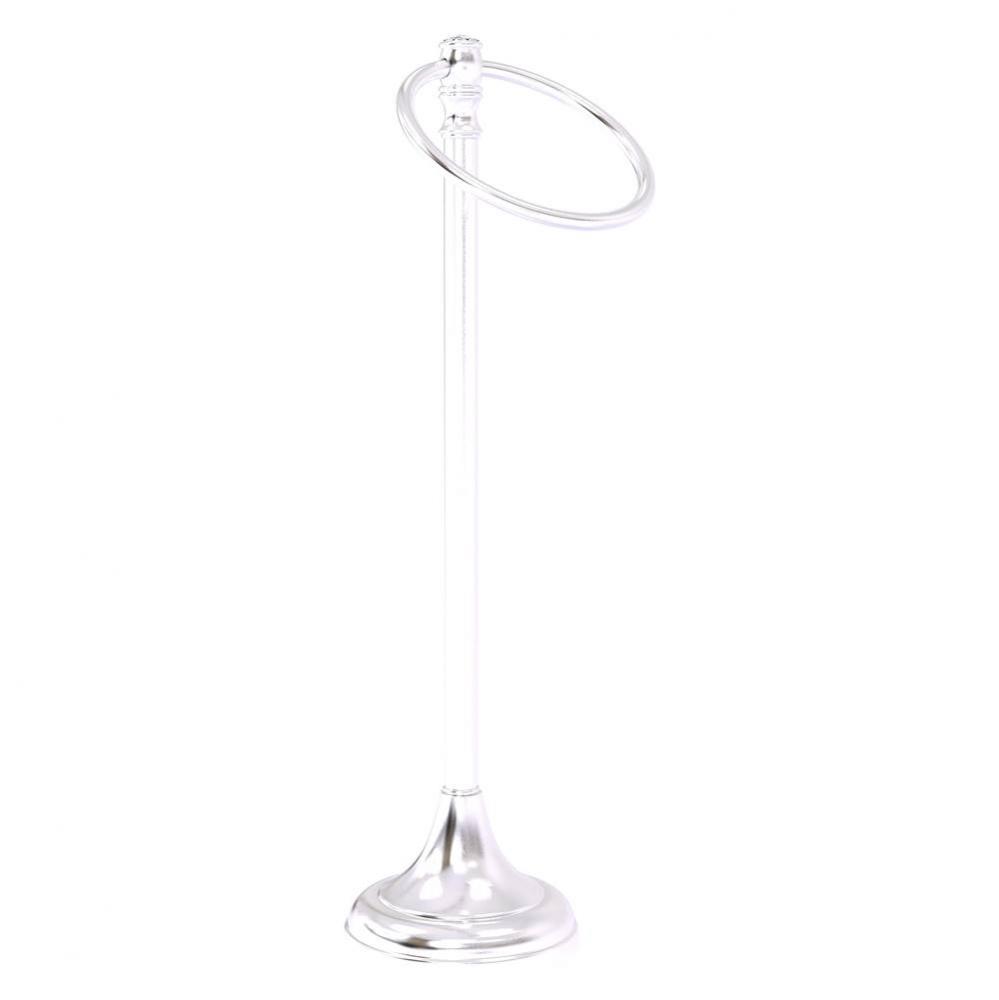 Carolina Crystal Collection Guest Towel Ring Stand - Satin Chrome