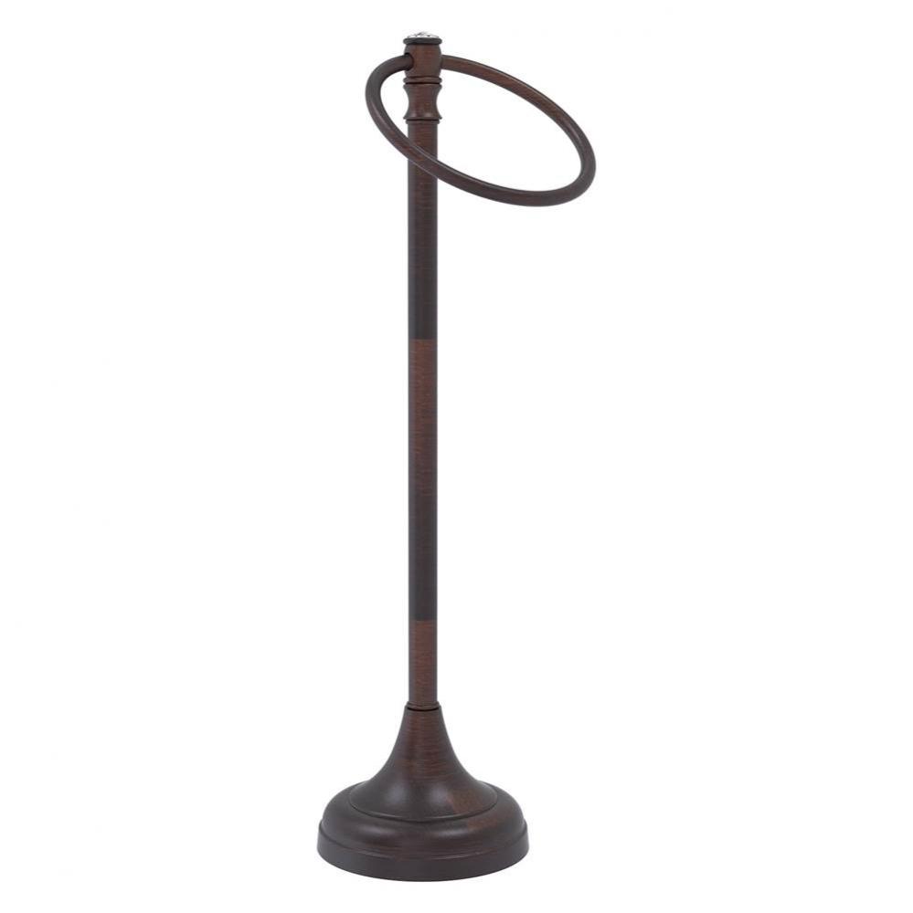 Carolina Crystal Collection Guest Towel Ring Stand - Venetian Bronze