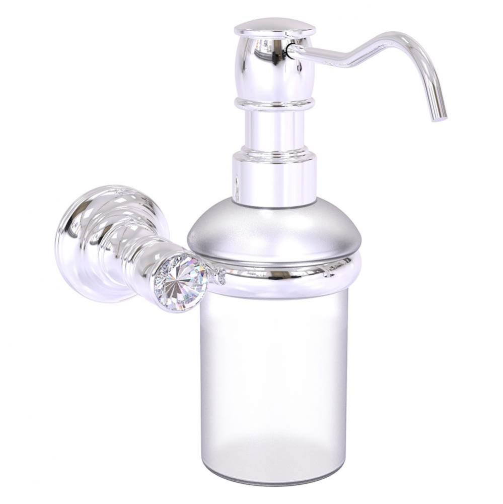 Carolina Crystal Collection Wall Mounted Soap Dispenser - Polished Chrome