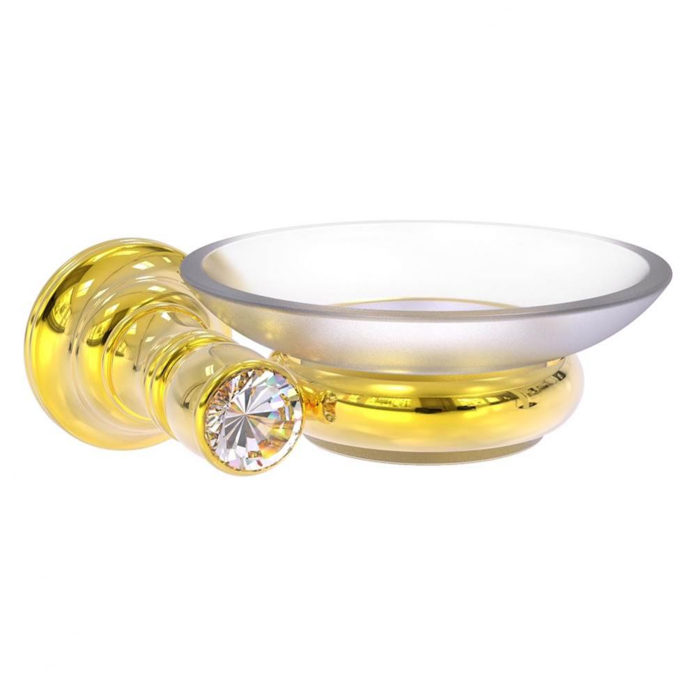 Carolina Crystal Collection Wall Mounted Soap Dish - Polished Brass