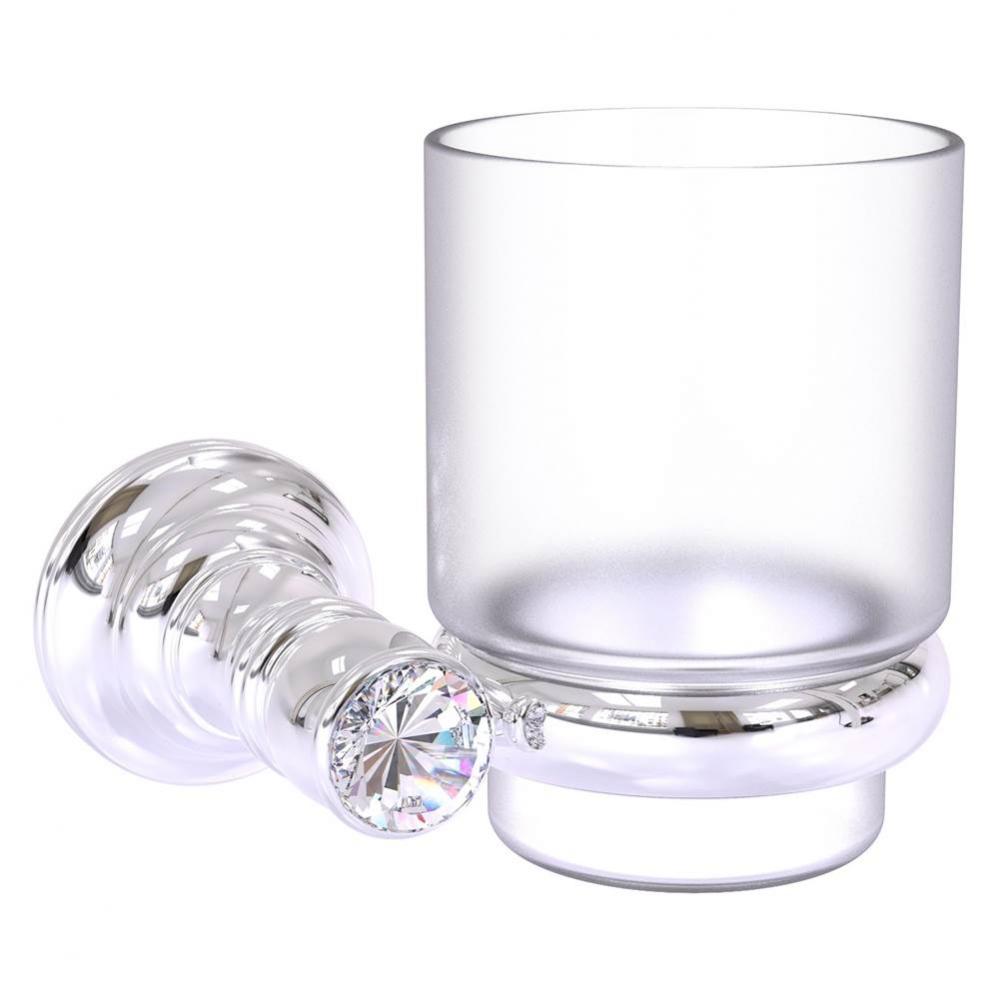 Carolina Crystal Collection Wall Mounted Tumbler Holder - Polished Chrome