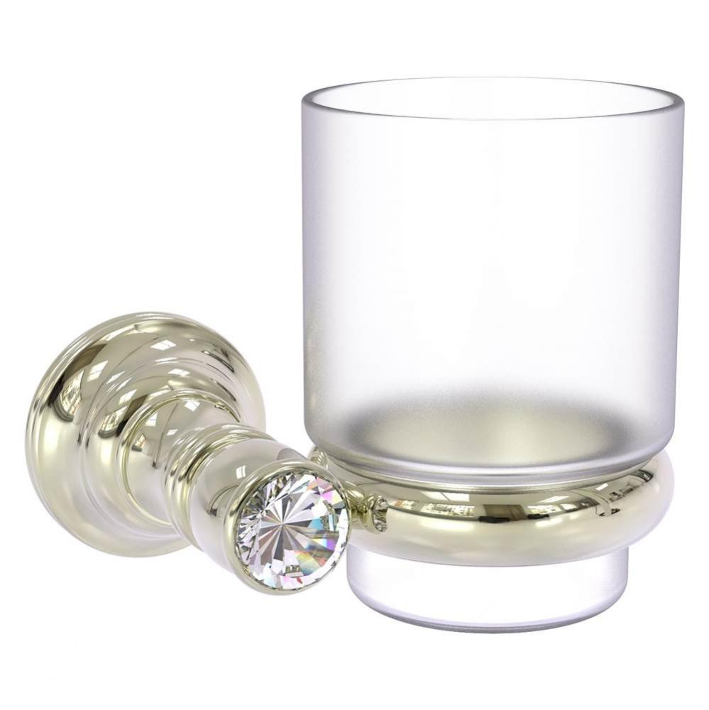 Carolina Crystal Collection Wall Mounted Tumbler Holder - Polished Nickel