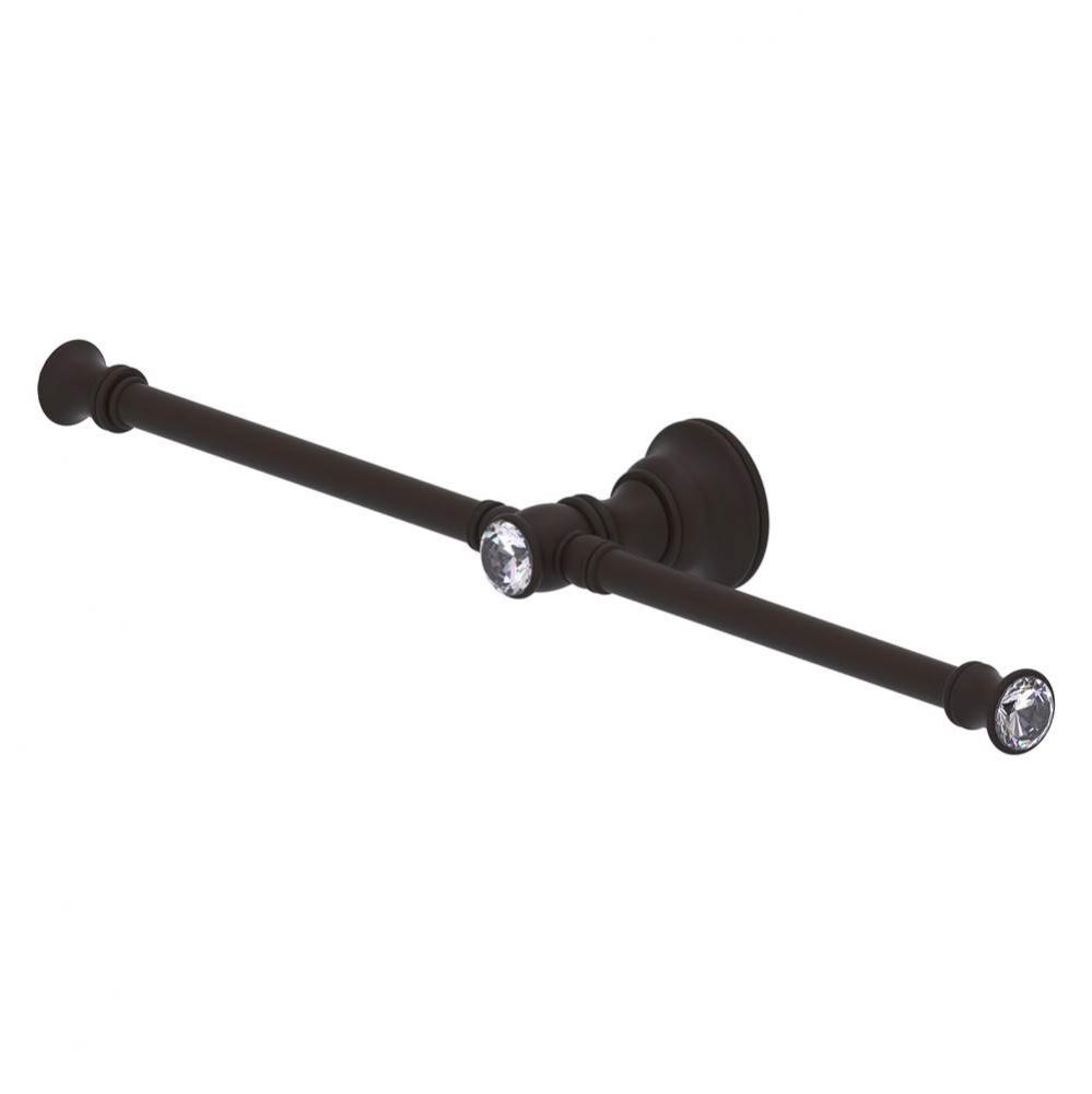 Carolina Crystal Collection 2 Arm Guest Towel Holder - Oil Rubbed Bronze