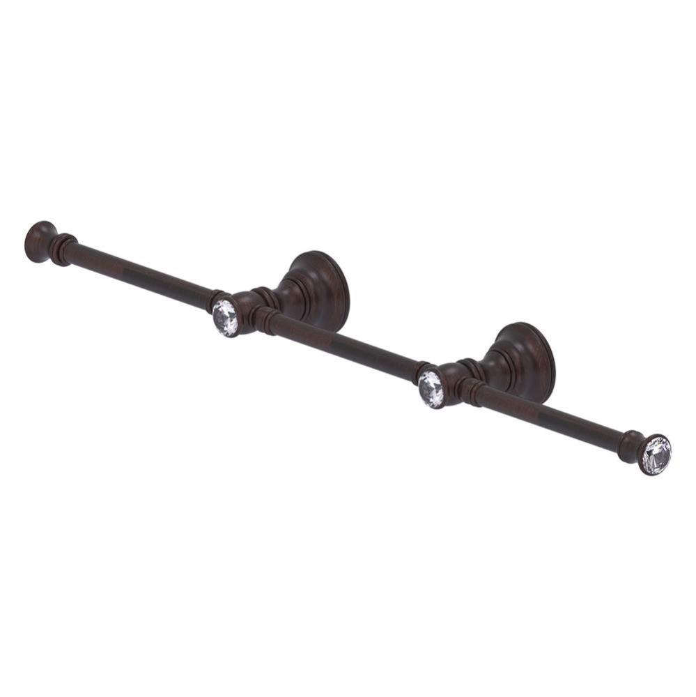 Carolina Crystal Collection 3 Arm Guest Towel Holder - Venetian Bronze