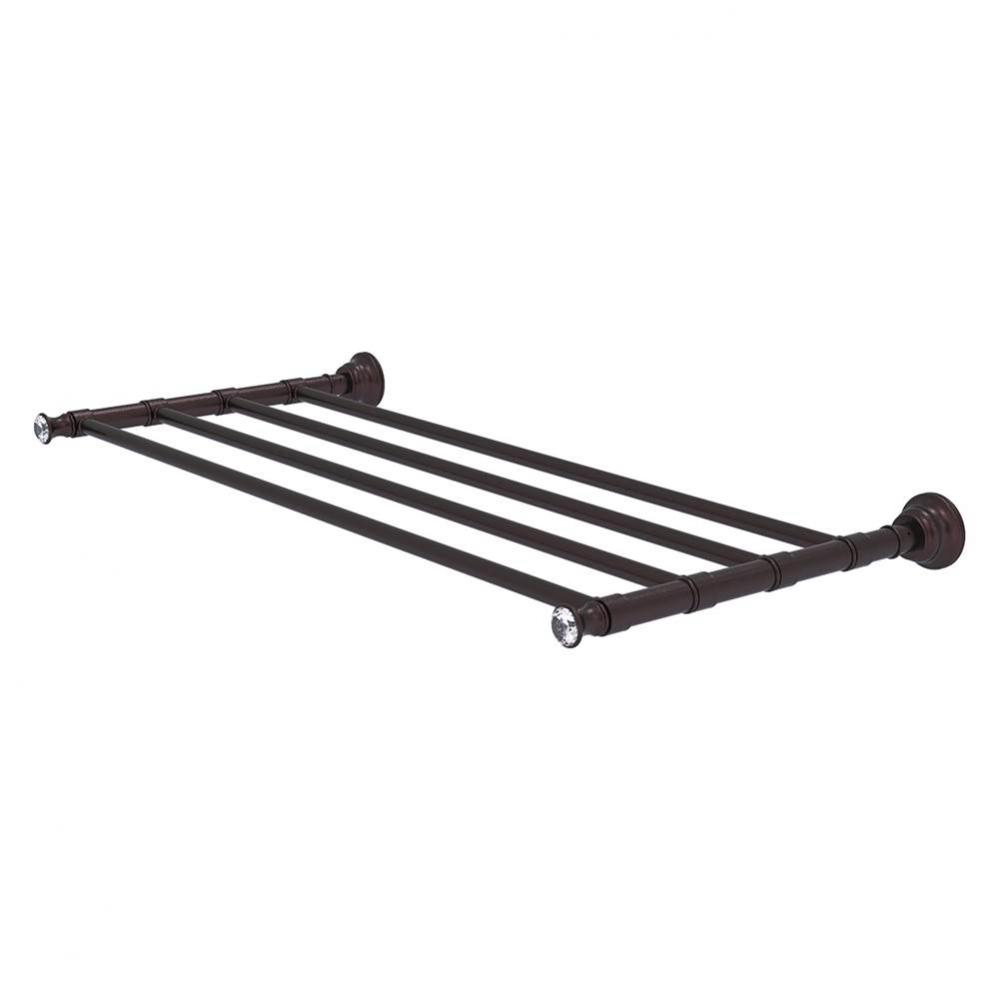 Carolina Crystal Collection 24 Inch Towel Shelf - Antique Bronze