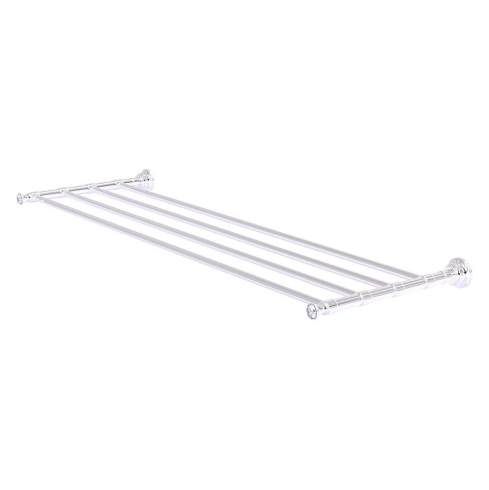 Carolina Crystal Collection 36 Inch Towel Shelf - Polished Chrome