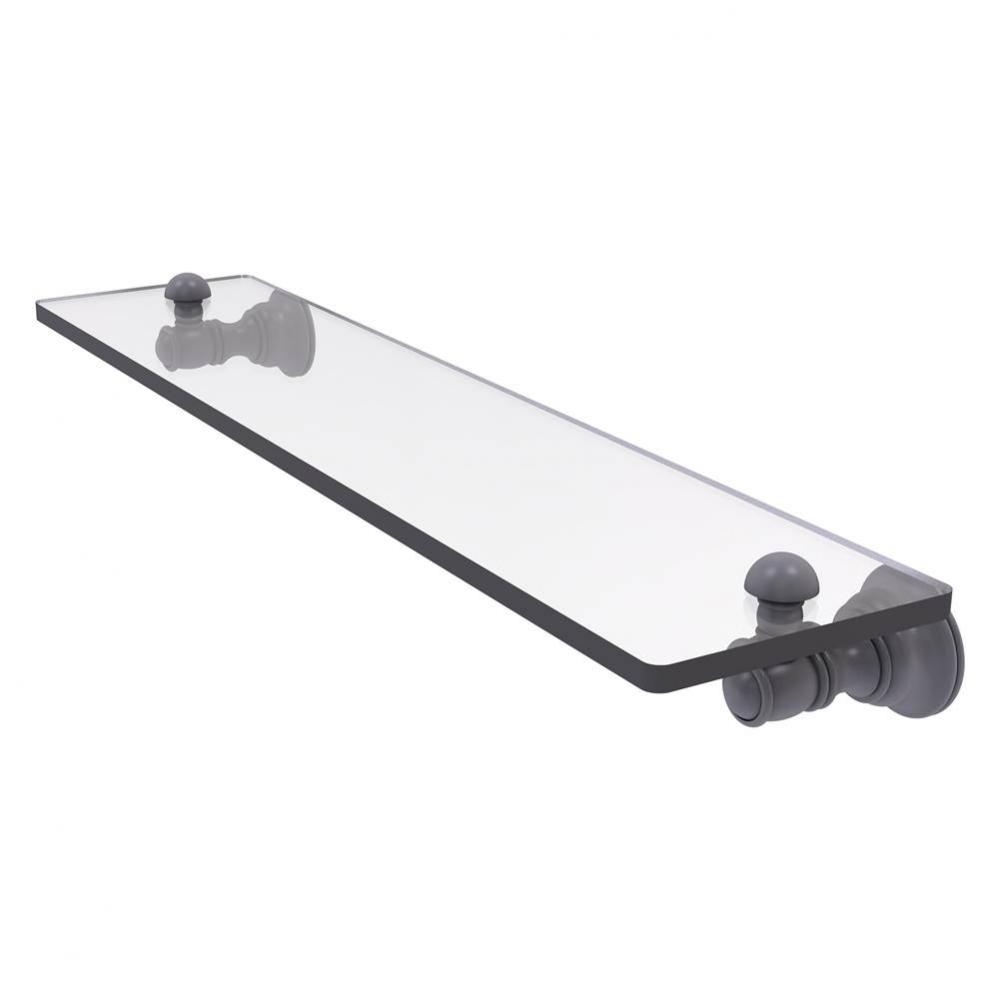 Carolina Collection 22 Inch Glass Shelf - Matte Gray