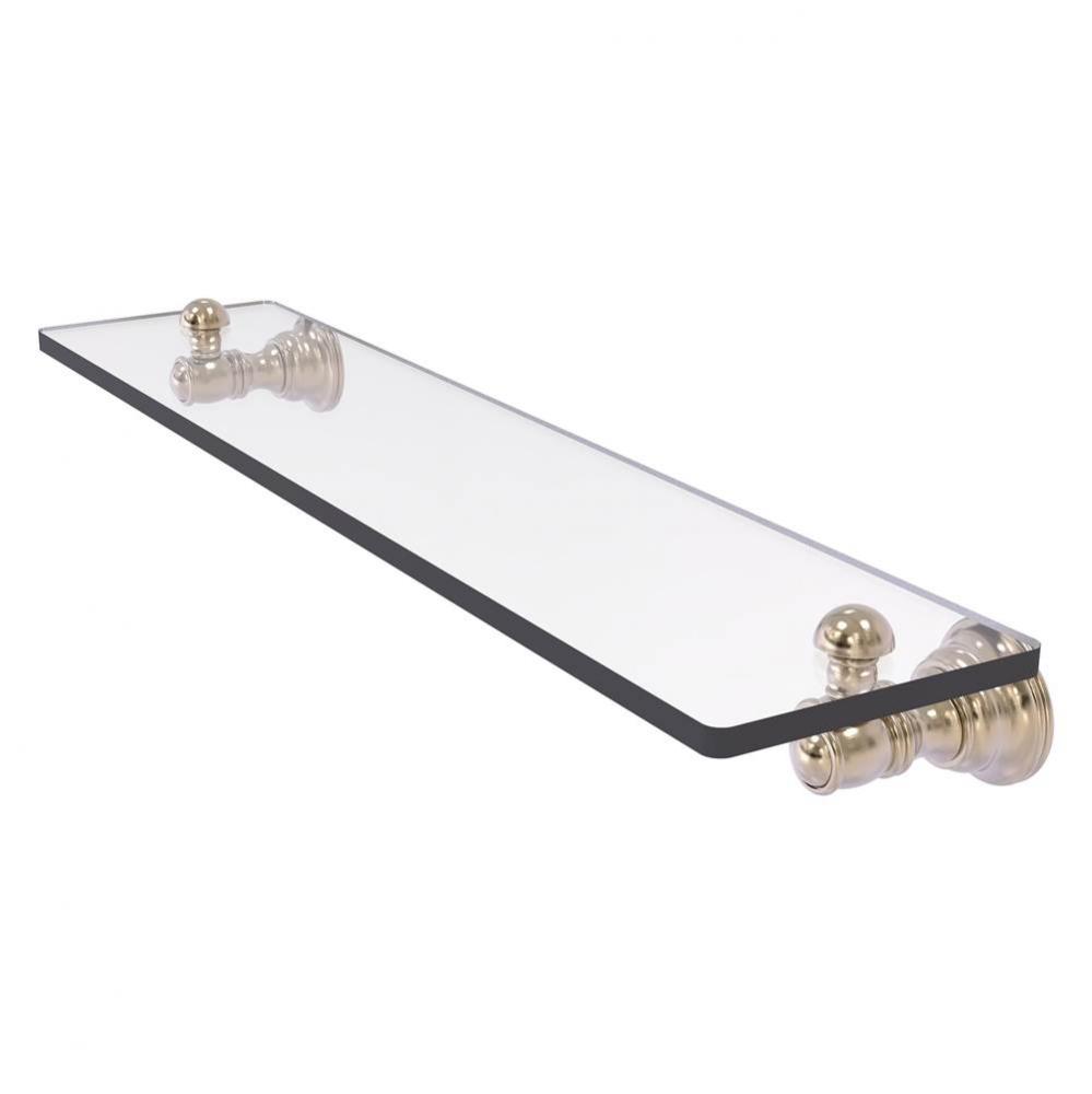 Carolina Collection 22 Inch Glass Shelf - Antique Pewter