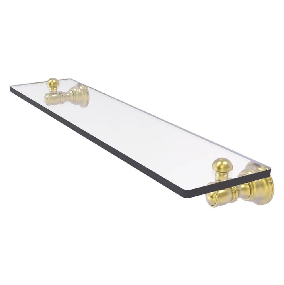 Carolina Collection 22 Inch Glass Shelf - Satin Brass