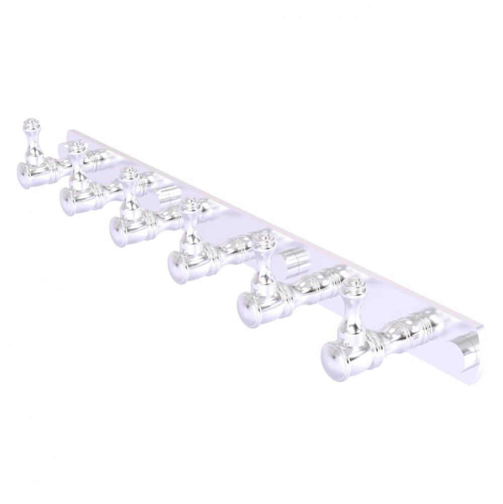 Carolina Collection 6 Position Tie and Belt Rack - Satin Chrome