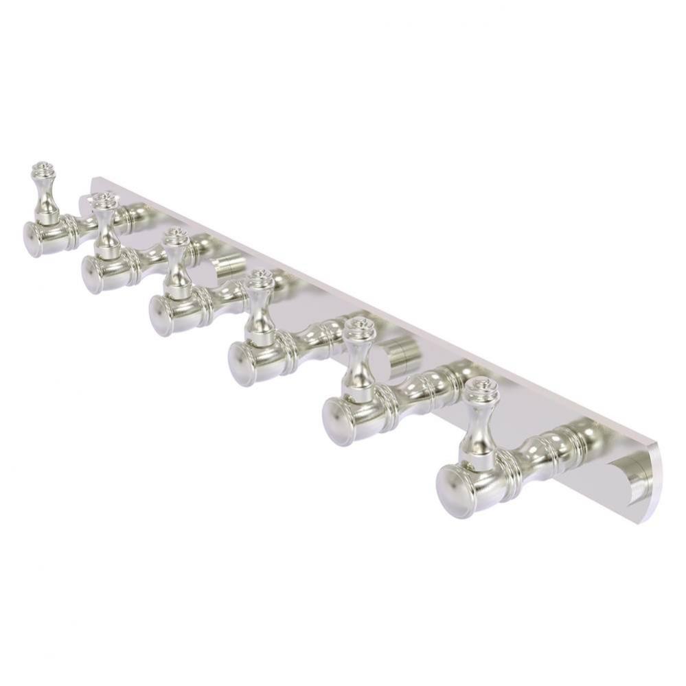 Carolina Collection 6 Position Tie and Belt Rack - Satin Nickel