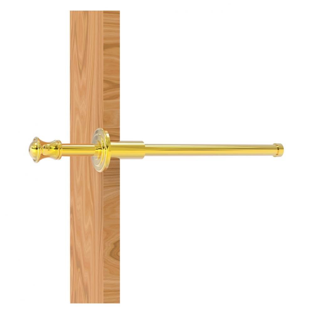 Carolina Collection Retractable Pullout Garment Rod - Polished Brass
