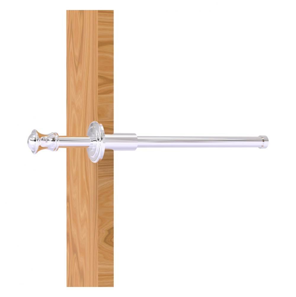 Carolina Collection Retractable Pullout Garment Rod - Polished Chrome