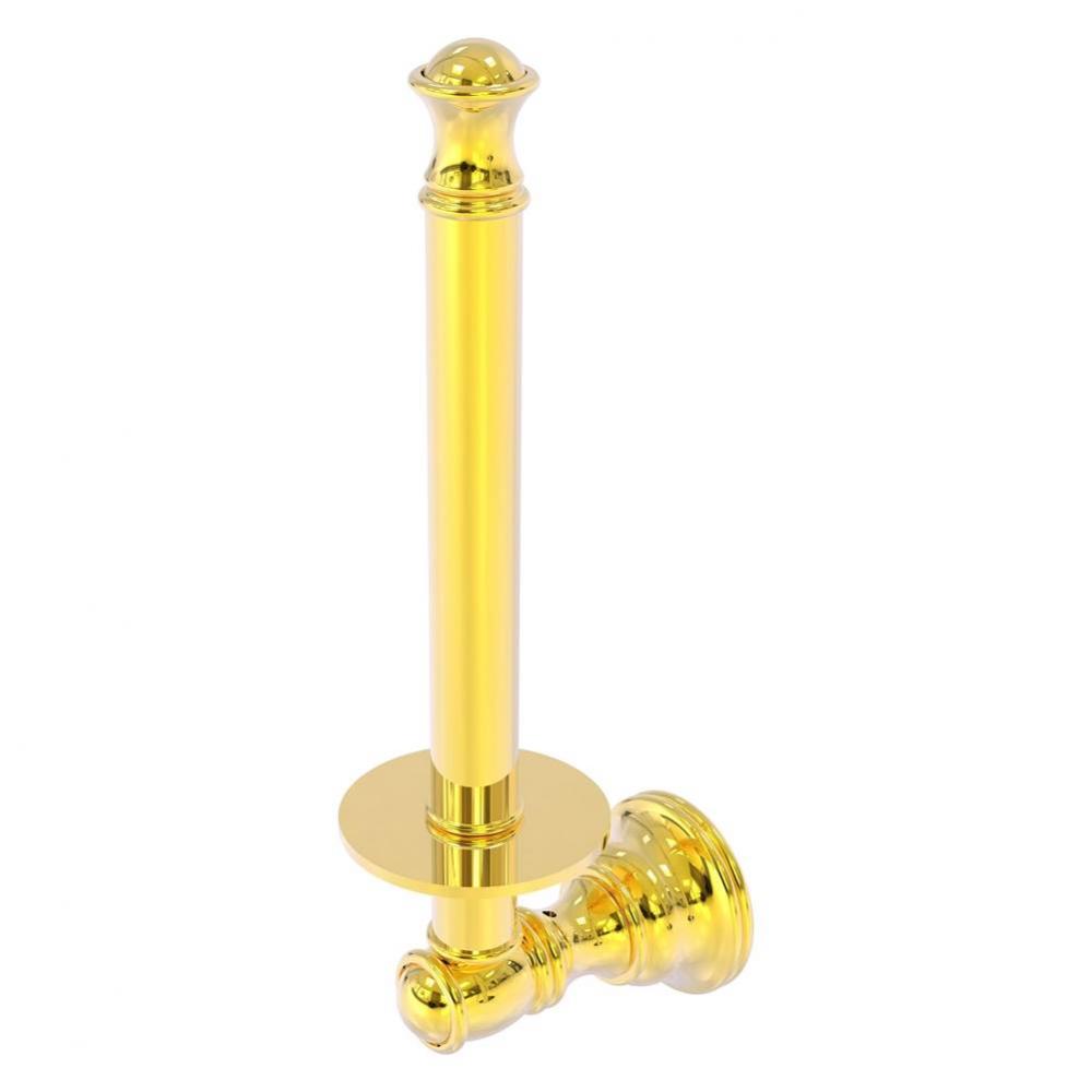 Carolina Collection Upright Toilet Paper Holder - Polished Brass