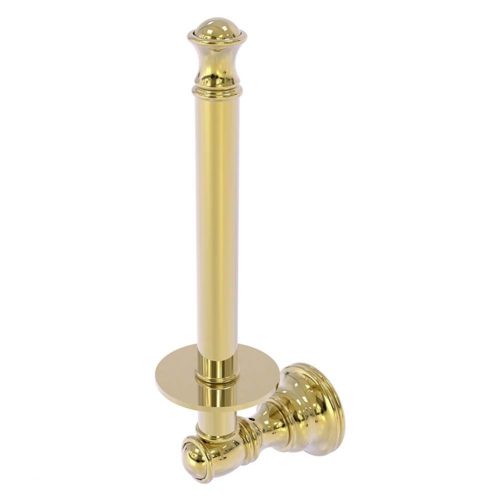 Carolina Collection Upright Toilet Paper Holder - Unlacquered Brass