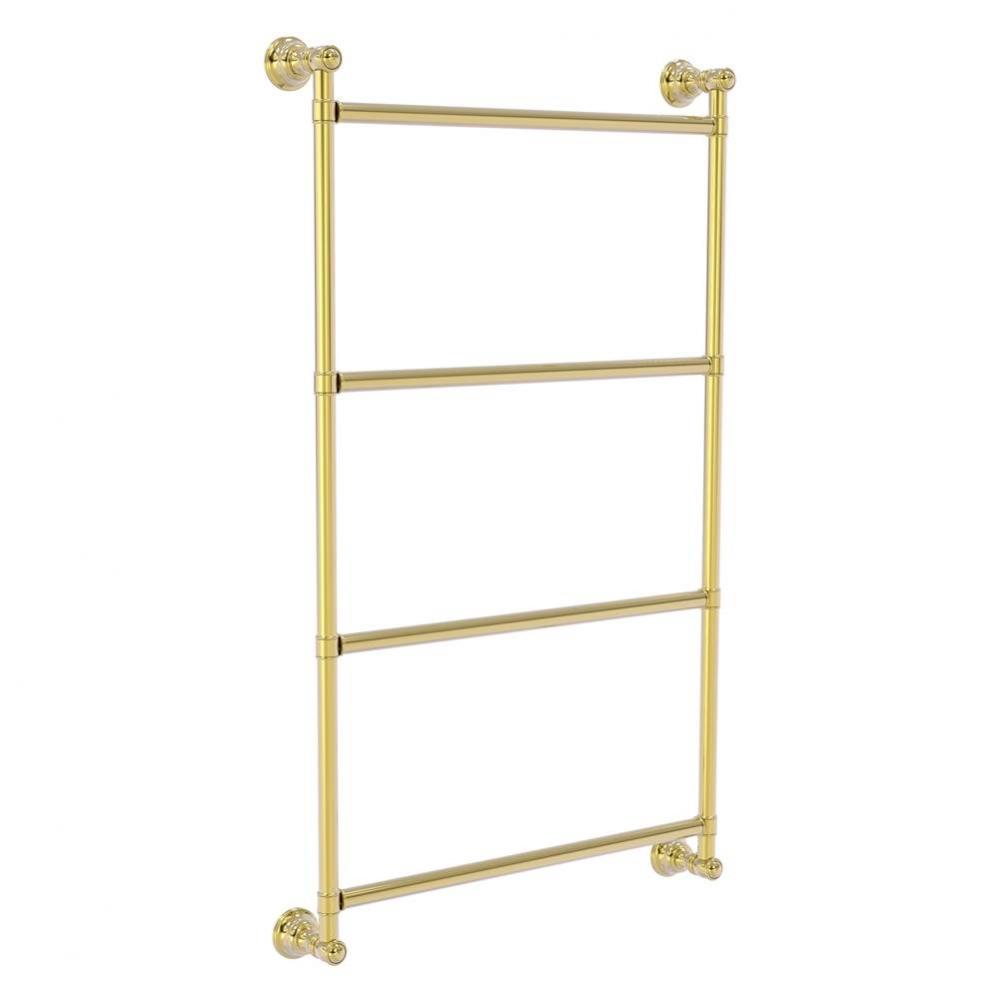 Carolina Collection 4 Tier 18 Inch Ladder Towel Bar - Unlacquered Brass