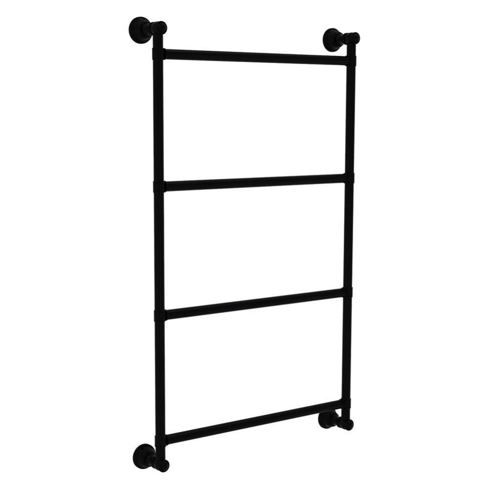 Carolina Collection 4 Tier 36 Inch Ladder Towel Bar - Matte Black