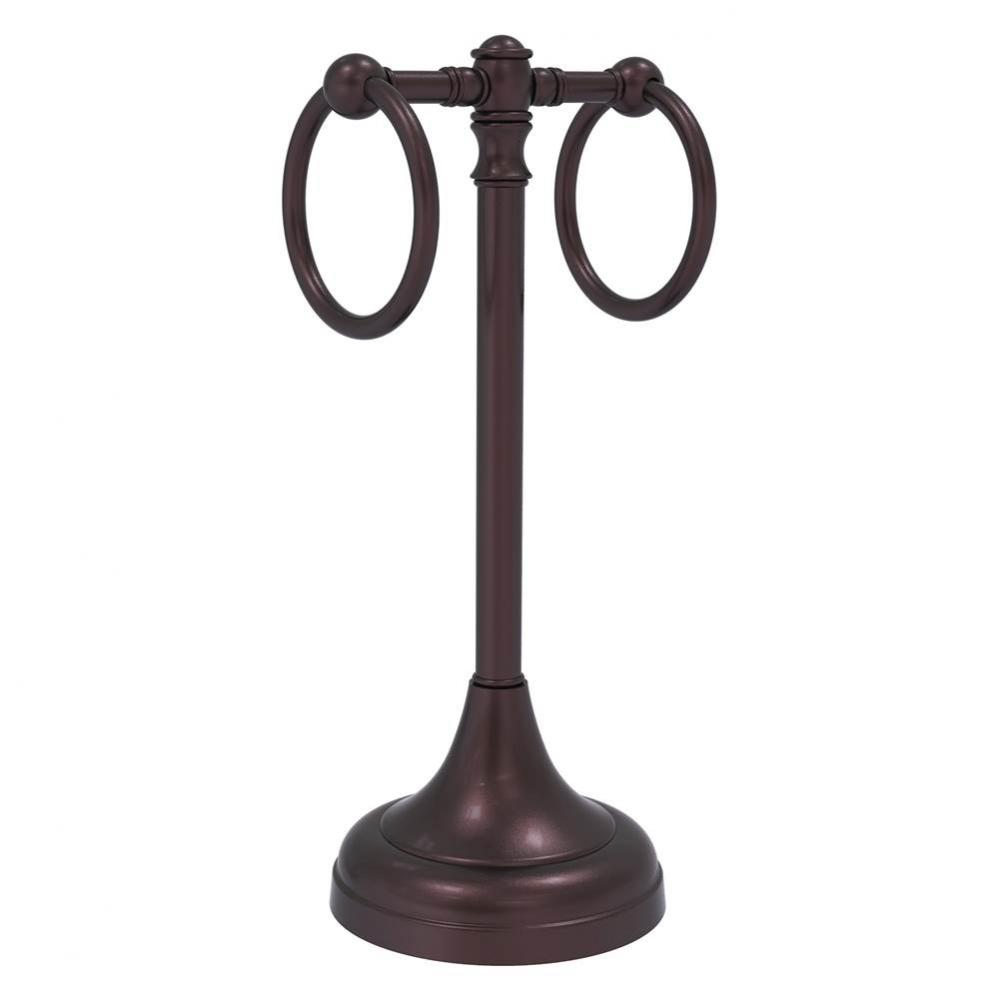 Carolina Collection 2 Ring Guest Towel Stand - Antique Bronze