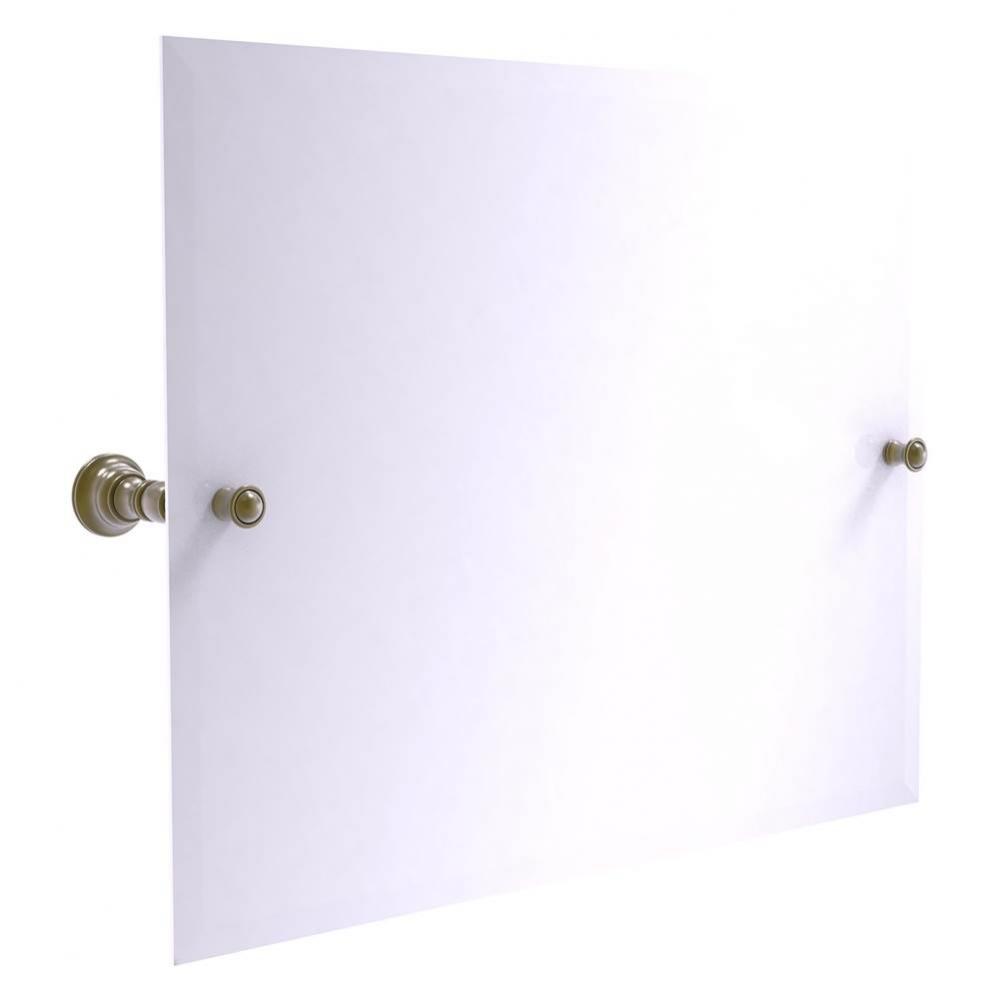 Carolina Collection Frameless Landscape Rectangular Tilt Mirror with Beveled Edge - Antique Brass