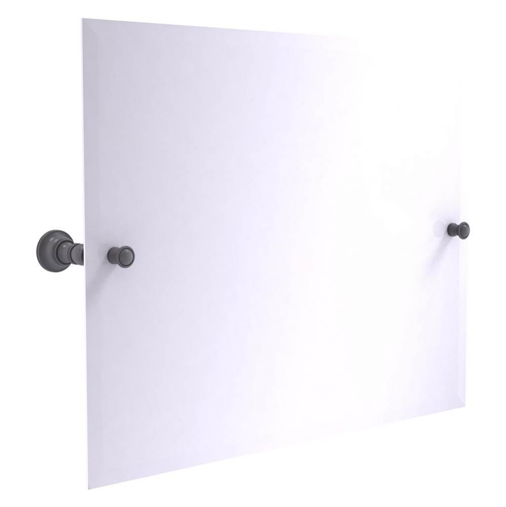 Carolina Collection Frameless Landscape Rectangular Tilt Mirror with Beveled Edge - Matte Gray