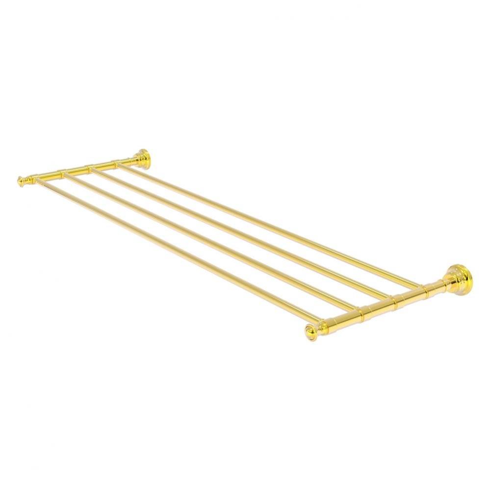 Carolina Collection 36 Inch Towel Shelf - Polished Brass