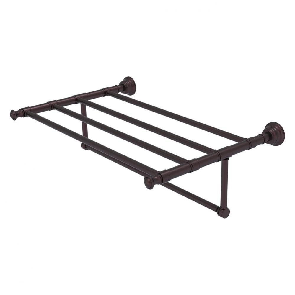 Carolina Collection 24 Inch Towel Shelf with Integrated Towel Bar - Antique Bronze