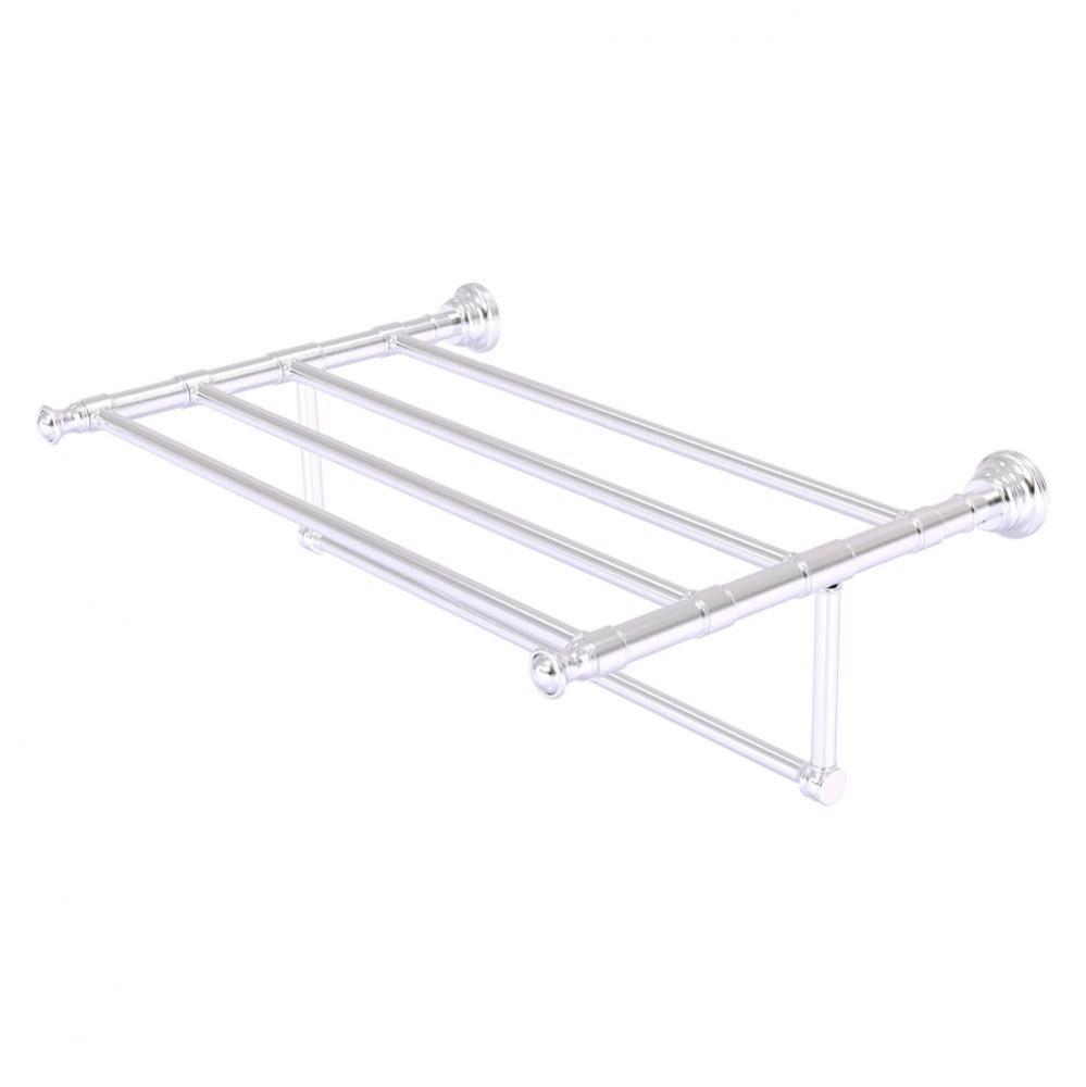 Carolina Collection 24 Inch Towel Shelf with Integrated Towel Bar - Satin Chrome