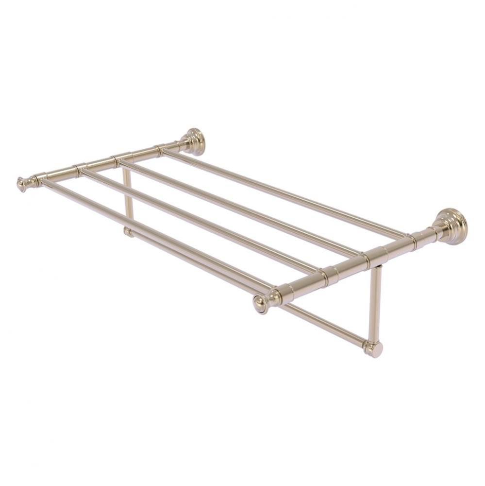 Carolina Collection 30 Inch Towel Shelf with Integrated Towel Bar - Antique Pewter