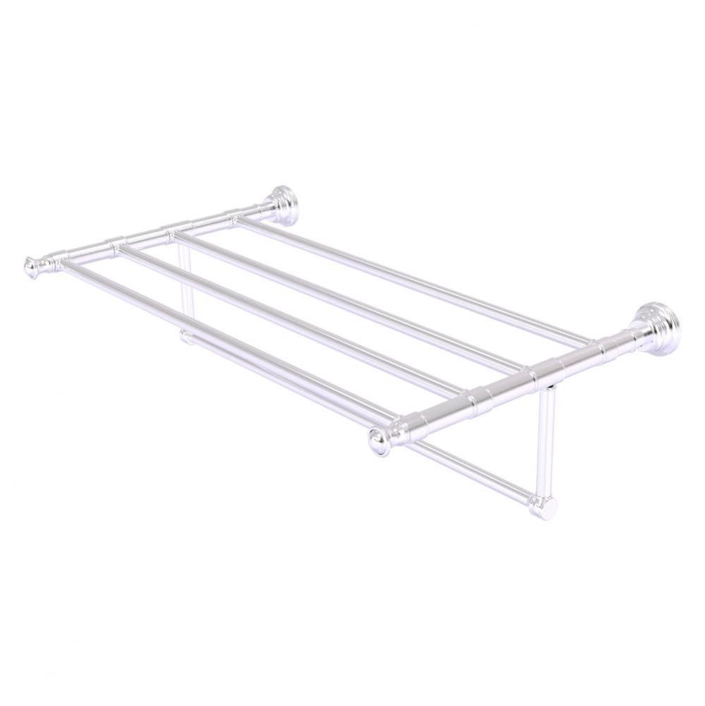 Carolina Collection 30 Inch Towel Shelf with Integrated Towel Bar - Satin Chrome