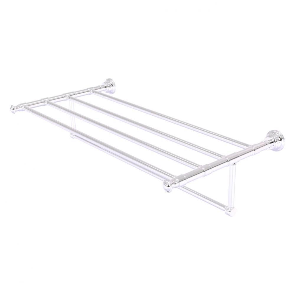 Carolina Collection 36 Inch Towel Shelf with Integrated Towel Bar - Polished Chrome