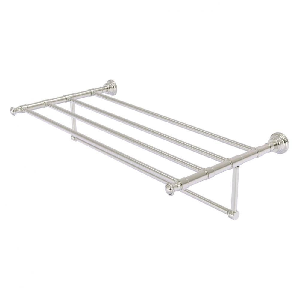 Carolina Collection 36 Inch Towel Shelf with Integrated Towel Bar - Satin Nickel