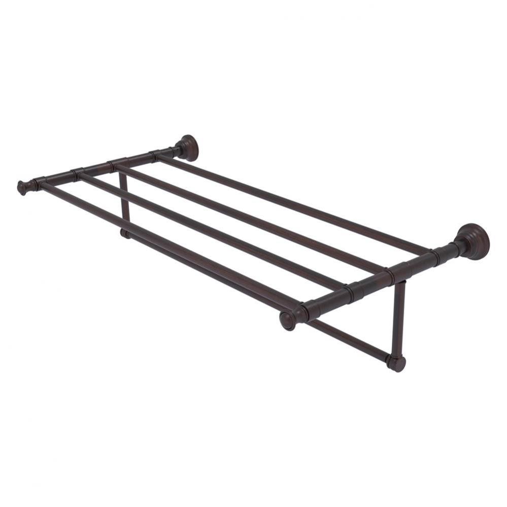 Carolina Collection 36 Inch Towel Shelf with Integrated Towel Bar - Venetian Bronze