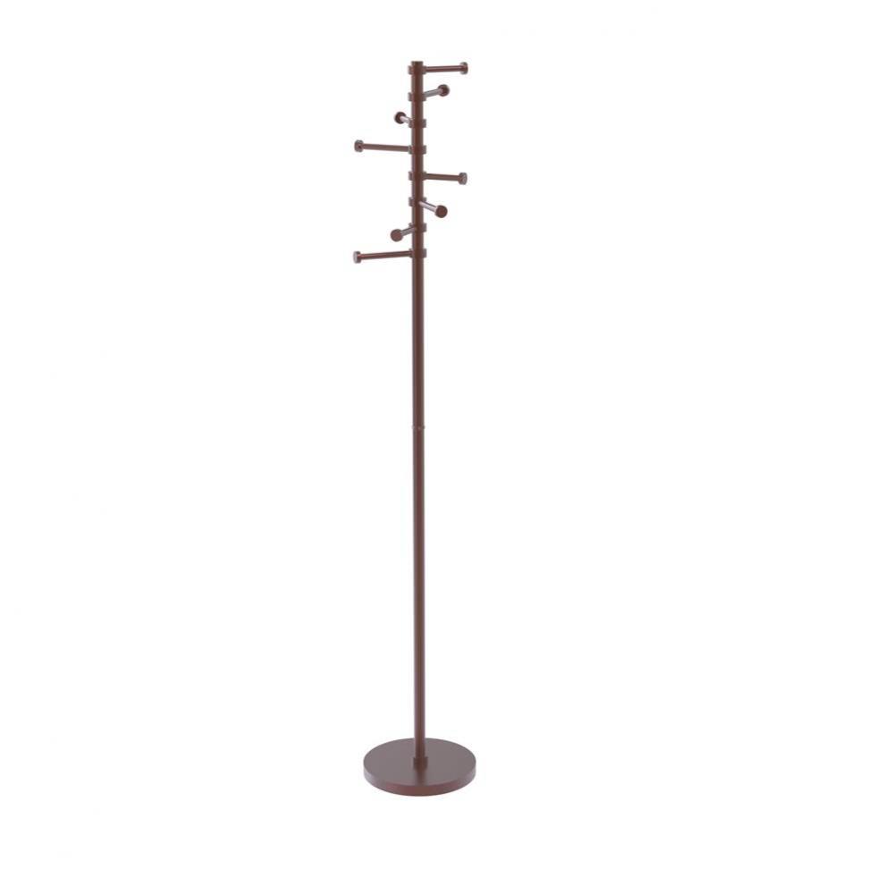 Free Standing Coat Rack with Six Pivoting Pegs