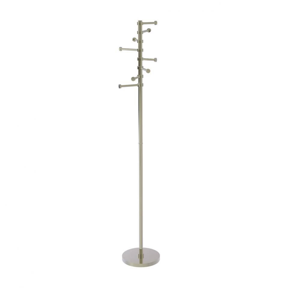 Free Standing Coat Rack with Six Pivoting Pegs
