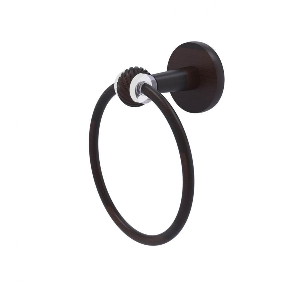 Clearview Collection Towel Ring with Twisted Accents