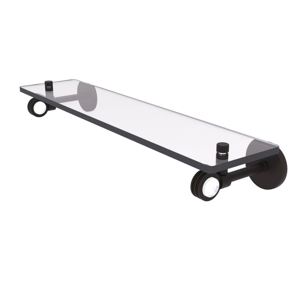 Clearview Collection 22 Inch Glass Shelf with Dotted Accents