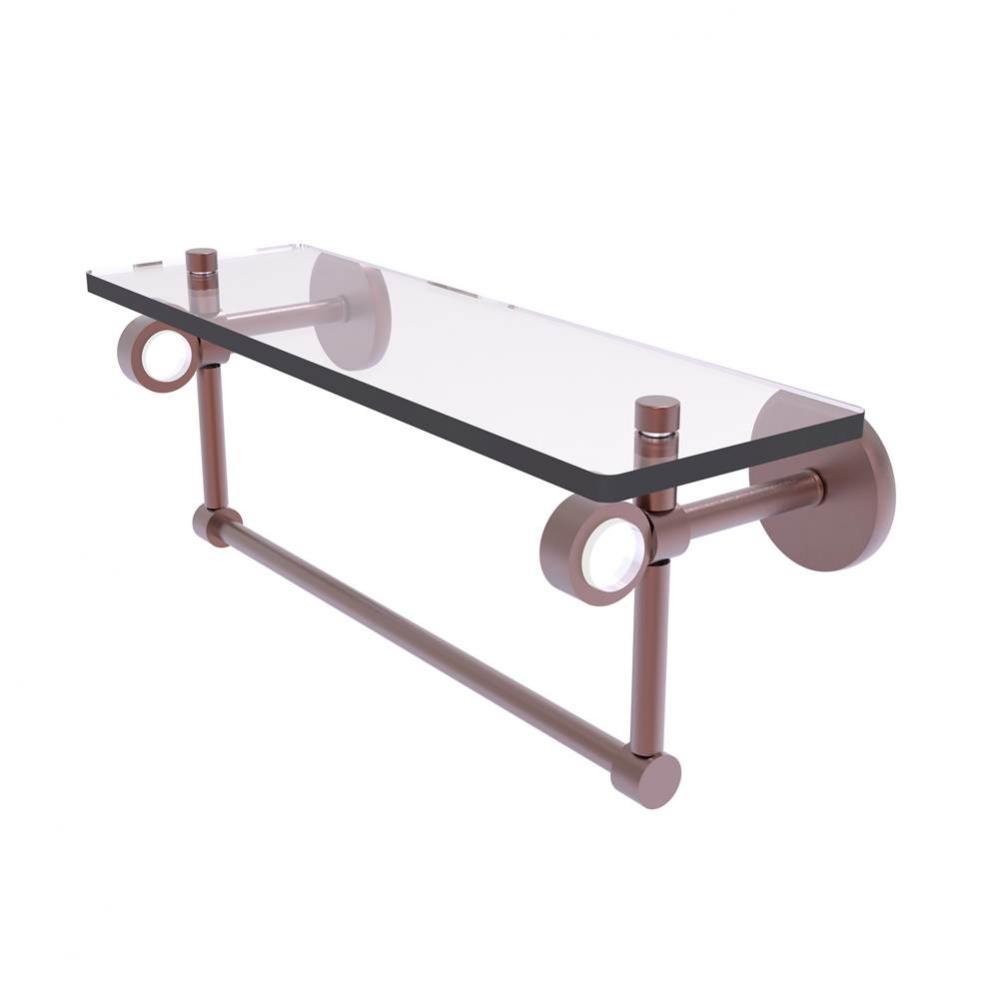Clearview Collection 16 Inch Glass Shelf with Towel Bar