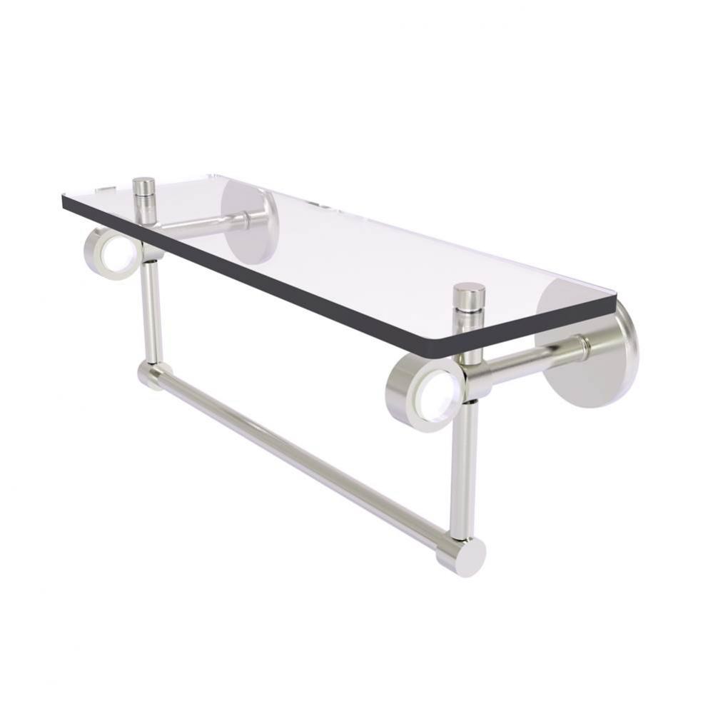 Clearview Collection 16 Inch Glass Shelf with Towel Bar