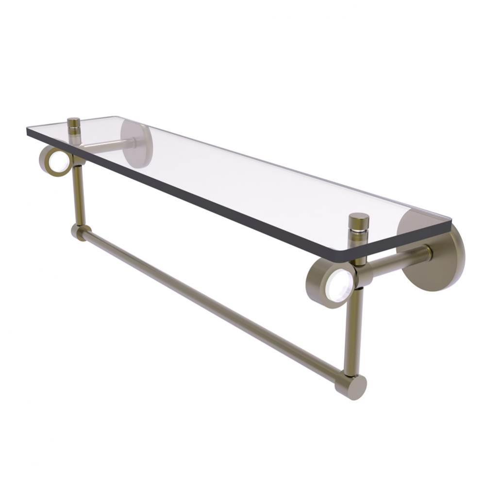 Clearview Collection 22 Inch Glass Shelf with Towel Bar