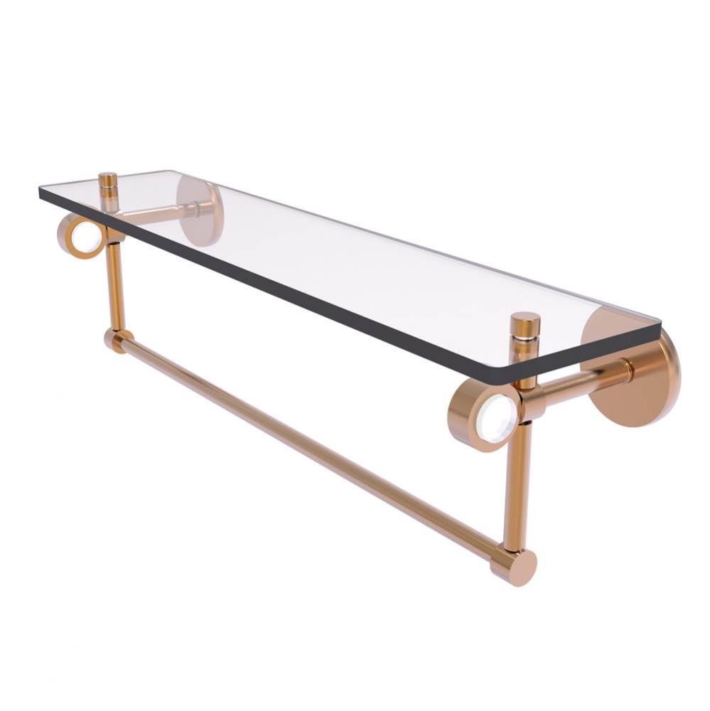 Clearview Collection 22 Inch Glass Shelf with Towel Bar