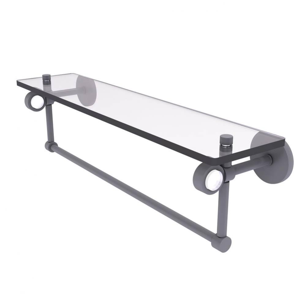 Clearview Collection 22 Inch Glass Shelf with Towel Bar