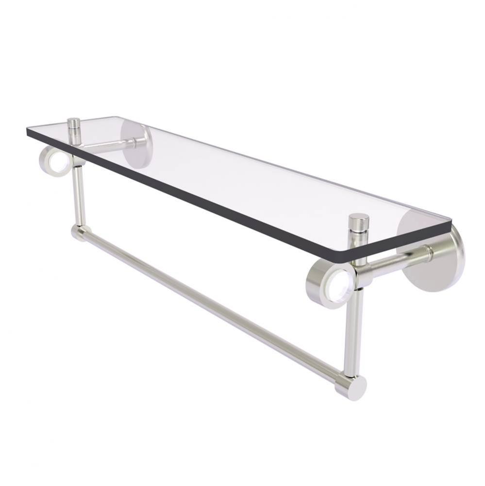 Clearview Collection 22 Inch Glass Shelf with Towel Bar