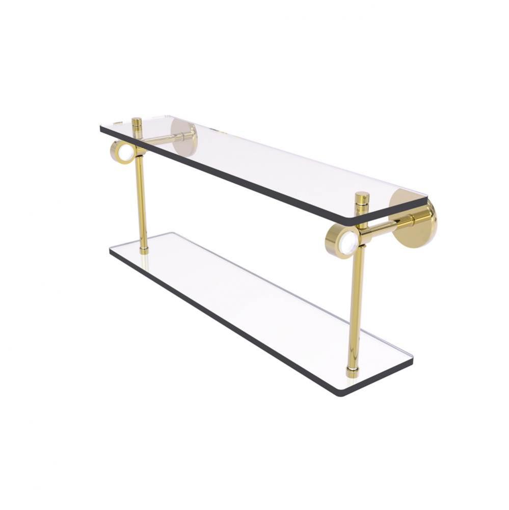 Clearview Collection 16 Inch Two Tiered Glass Shelf