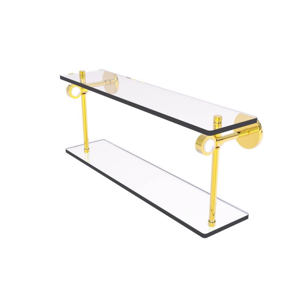 Clearview Collection 22 Inch Two Tiered Glass Shelf