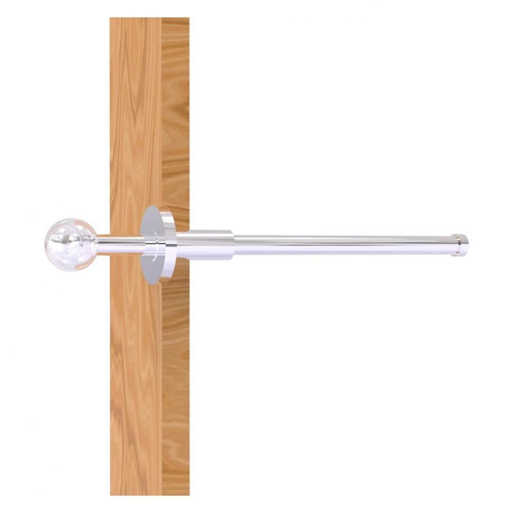 Clearview Collection Retractable Pullout Garment Rod - Polished Chrome