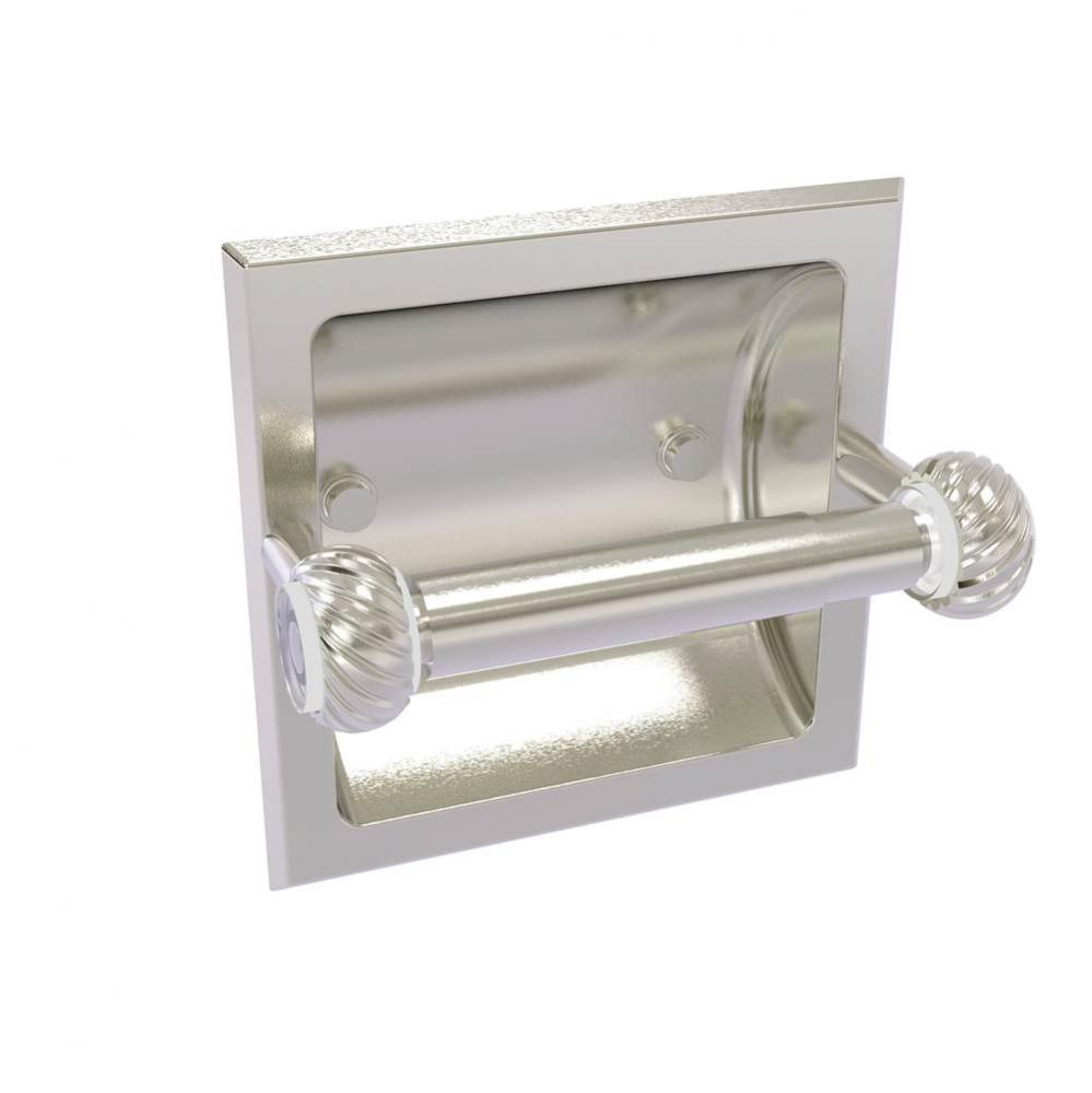 Clearview Collection Recessed Toilet Paper Holder with Twisted Accents
